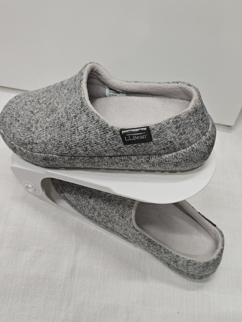 L.L. Bean Women's Heather Gray Slip-On Cozy Slippers